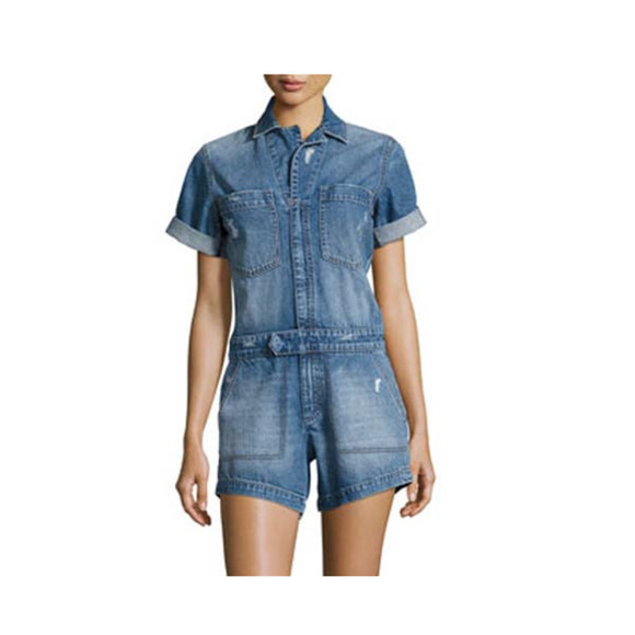 COPY - 𝅺DL1961 Denim Hannah Romper - Cosmic Wash - S - Picture 2 of 6